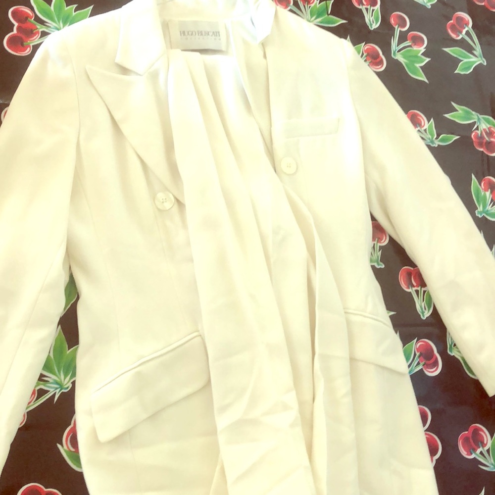 White blazer with pants